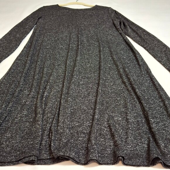 Cozy A-Line Swing Dress Size Large Grey Round Neck Long Sleeve - Picture 4 of 10